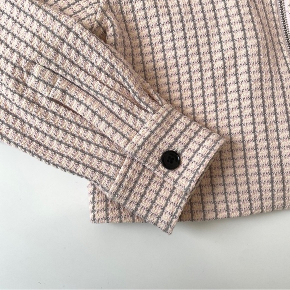 Club Monaco Women's Khaki Geo Print Crop Jacket in Pink Mix / Rose, Size XS - Picture 6 of 13